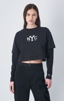CHAMPION-LONG SLEEVE CREWNECK T-SHIRT Women