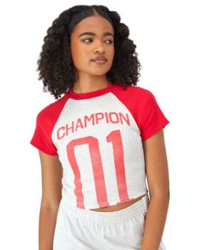 CHAMPION-RIB RALLY RINGER TEE Women